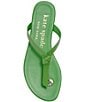 Color:Kate Spade Green - Image 5 - Knott Leather Thong Sandals