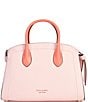 Color:Crepe Pink Multi - Image 1 - Colorblock Strap Knott Medium Satchel Bag