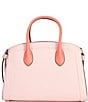 Color:Crepe Pink Multi - Image 2 - Colorblock Strap Knott Medium Satchel Bag