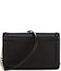 Color:Black - Image 2 - Knott Pebbled Leather Flap Crossbody Bag
