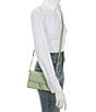 Color:Beach Glass - Image 4 - Knott Pebbled Leather Flap Crossbody Bag