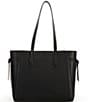 Color:Black - Image 2 - Knott Pebbled Leather Large Tote Bag