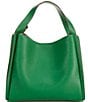 Color:Watercress - Image 2 - Knott Pebbled Leather Medium Crossbody Hobo Bag