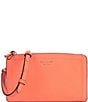 Color:Melon Ball - Image 1 - Knott Pebbled Leather Small Crossbody Bag