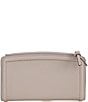 Color:Warm Taupe - Image 2 - Knott Pebbled Leather Zip Slim Wallet