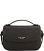 Color:Black - Image 1 - Knott Top Handle Crossbody Bag