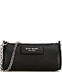 kate spade new york Label Smooth Leather Pochette Bag, Color:Black - Image 1