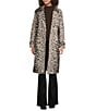 kate spade new york Leopard Print Collar Neck Long Sleeve Belted Water Resistant Hidden Snap Trench Coat, Color:Downtown Leopard - Image 1