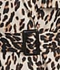 kate spade new york Leopard Print Collar Neck Long Sleeve Belted Water Resistant Hidden Snap Trench Coat, Color:Downtown Leopard - Image 4