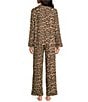 kate spade new york Leopard Print Long Sleeve Notch Collar Brushed Jersey Knit Pajama Set - Image 2
