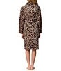 kate spade new york Leopard Print Long Sleeve Shawl Collar Tie Front Chenille Robe - Image 2