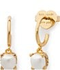 Color:Pearl - Image 1 - Little Luxuries Huggie Hoop Earrings