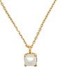 kate spade new york Little Luxuries Pearl Short Pendant Necklace, Color:Cream/Gold - Image 1