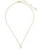 kate spade new york Little Luxuries Pearl Short Pendant Necklace, Color:Cream/Gold - Image 2