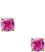 Color:Rose Pink - Image 1 - Little Luxuries Square Stud Earrings