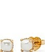 Color:Cream/Gold - Image 1 - Little Luxuries Pearl Stud Earrings