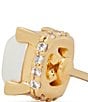 Color:Cream/Gold - Image 2 - Little Luxuries Pearl Stud Earrings