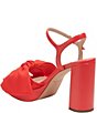 Color:Flame Scarlet - Image 3 - Lucie Big Bow Platform Dress Sandals