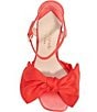 Color:Flame Scarlet - Image 5 - Lucie Big Bow Platform Dress Sandals