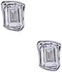kate spade new york Molten Glass Stud Earrings, Color:Clear/Silver - Image 1