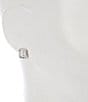 kate spade new york Molten Glass Stud Earrings, Color:Clear/Silver - Image 2