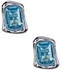 kate spade new york Molten Glass Stud Earrings, Color:Aqua/Silver - Image 1