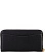 Color:Black - Image 2 - Morgan Bow Zip Around Leather Continental Wallet