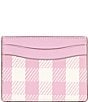 Color:Berry Cream - Image 2 - Morgan Gingham Field Printed PVC Card Holder