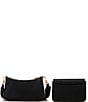 Color:Black - Image 2 - Morgan Saffiano Leather Double Up Crossbody Bag