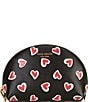 Color:Black Multi - Image 1 - Morgan Stencil Hearts Embossed Small Dome Cosmetic Case
