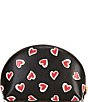 Color:Black Multi - Image 2 - Morgan Stencil Hearts Embossed Small Dome Cosmetic Case