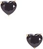 Color:Black - Image 1 - My Love Heart Stud Earrings