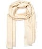 Color:French Cream - Image 1 - Noel Jacquard Oblong Scarf
