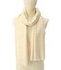 Color:French Cream - Image 5 - Noel Jacquard Oblong Scarf