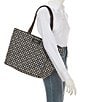 kate spade new york Noel Printed Fabric Large Tote Bag, Color:Black Multi - Image 4