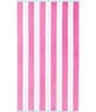 Color:Pink - Image 1 - Outdoor Living Collection Reversible Cabana Stripe Beach Towel