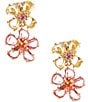 Color:Multi - Image 1 - Paradise Flower Double Drop Earrings