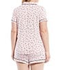 Color:Pink Dot - Image 2 - Plus Size Dot Print Jersey Shorty Coordinating Pajama Set