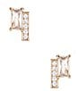 Color:Clear/Gold - Image 1 - Precious Delights Delicate Crystal Stud Earrings