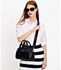 kate spade new york Puffed Smooth Leather Satchel Bag, Color:Black - Image 6