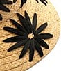 Color:Natural Black - Image 3 - Raffia Daisy Sun Hat