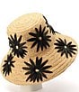 Color:Natural Black - Image 5 - Raffia Daisy Sun Hat