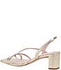 Color:Pale Gold - Image 3 - Renee Metallic Leather Slingback Sandals