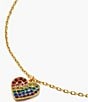 Color:Multi/Gold - Image 2 - Rhinestone Rainbow Joy Heart Anklet