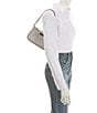 Color:Silver - Image 4 - Sam Icon Quilted Satin Mini Pouchette Shoulder Bag