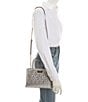 Color:Silver - Image 4 - Sam Icon Quilted Satin Small Tote Bag