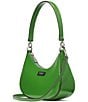 Color:Green - Image 5 - Sam Icon Shiny Small Convertible Crossbody Shoulder Bag