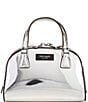 kate spade new york Sam Icon Silver Metallic Leather Mini Duffle Satchel Bag, Color:Silver - Image 1