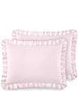 kate spade new york Sateen Ruffle Reversible Comforter Mini Set, Color:Pink - Image 7