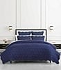 kate spade new york Scalloped Edge Reversible Quilt Bedding Mini Set, Color:Navy - Image 3
